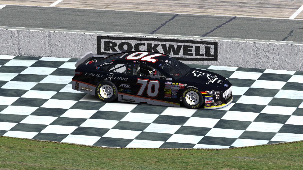 On fumes, I made it to victory lane at Rockingham.