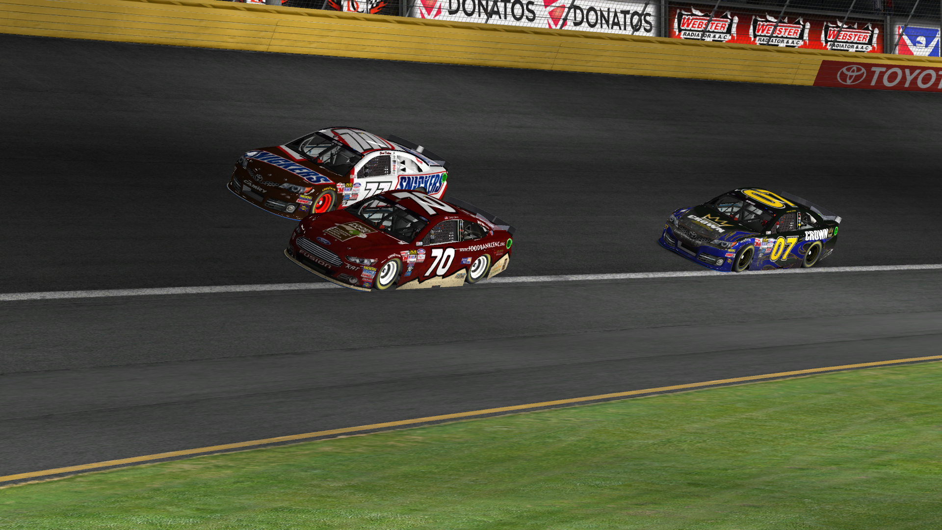 Closing racing at Charlotte with Chad Dalton (77) and Marcus Napier (07)